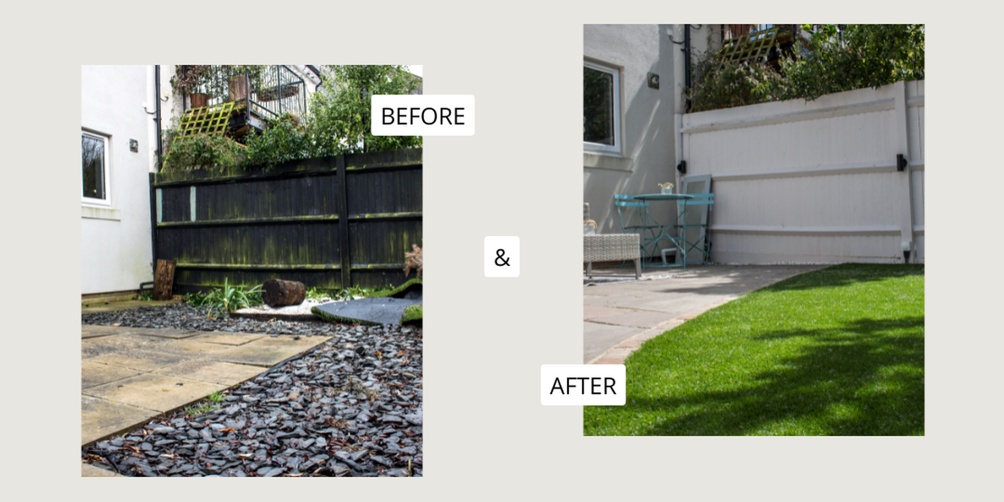Before and after: transform your garden with artificial grass
