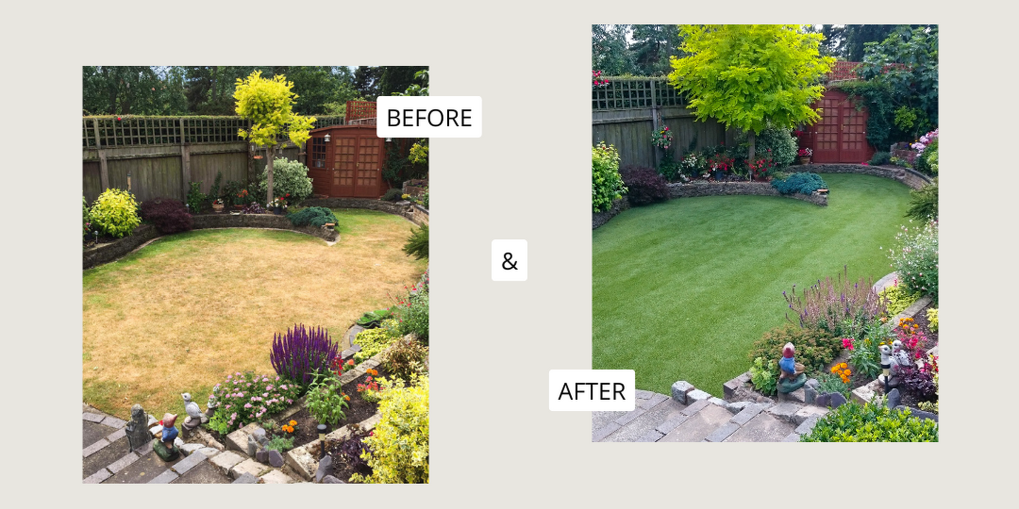 Before and after: transform your garden with artificial grass