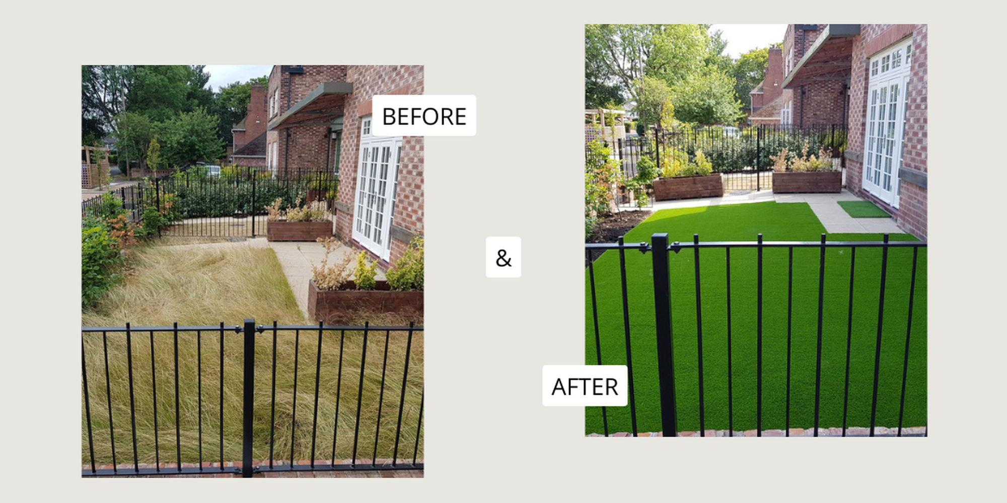 Before and after: transform your garden with artificial grass