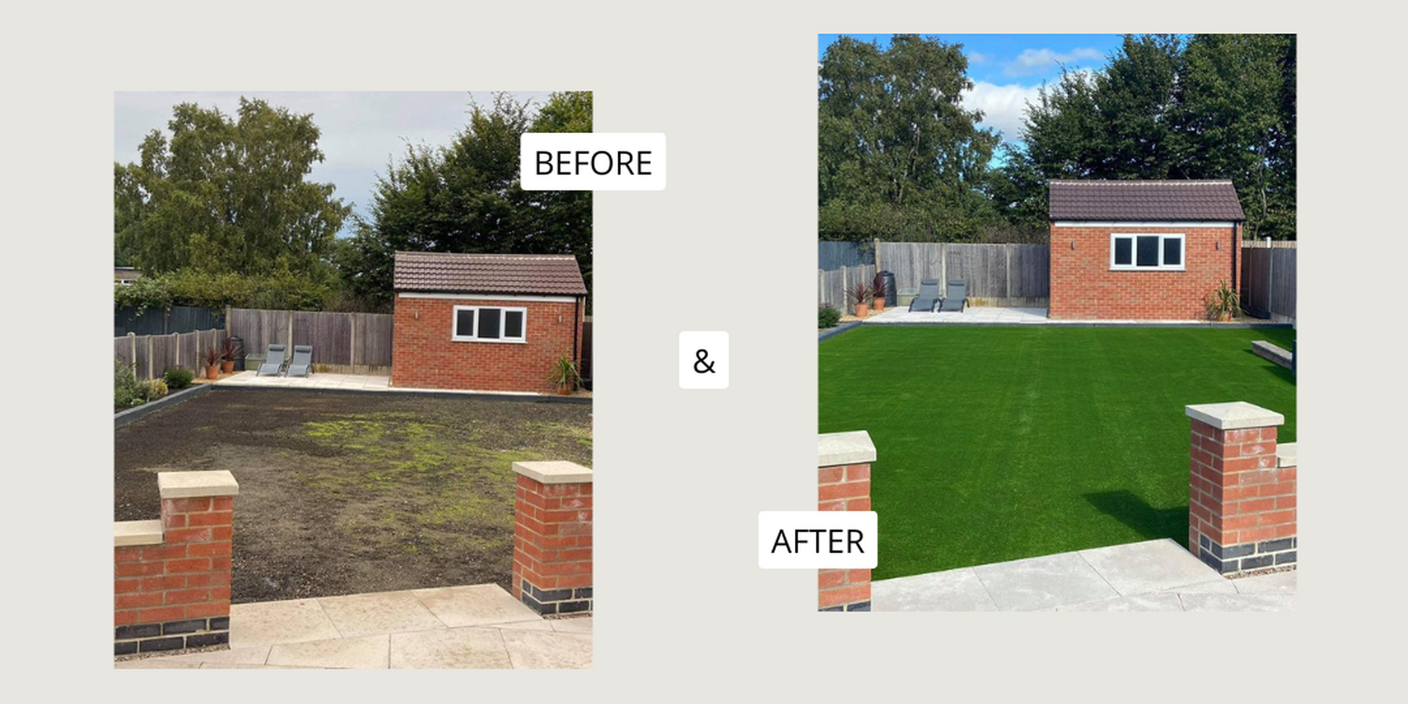 Before and after: transform your garden with artificial grass