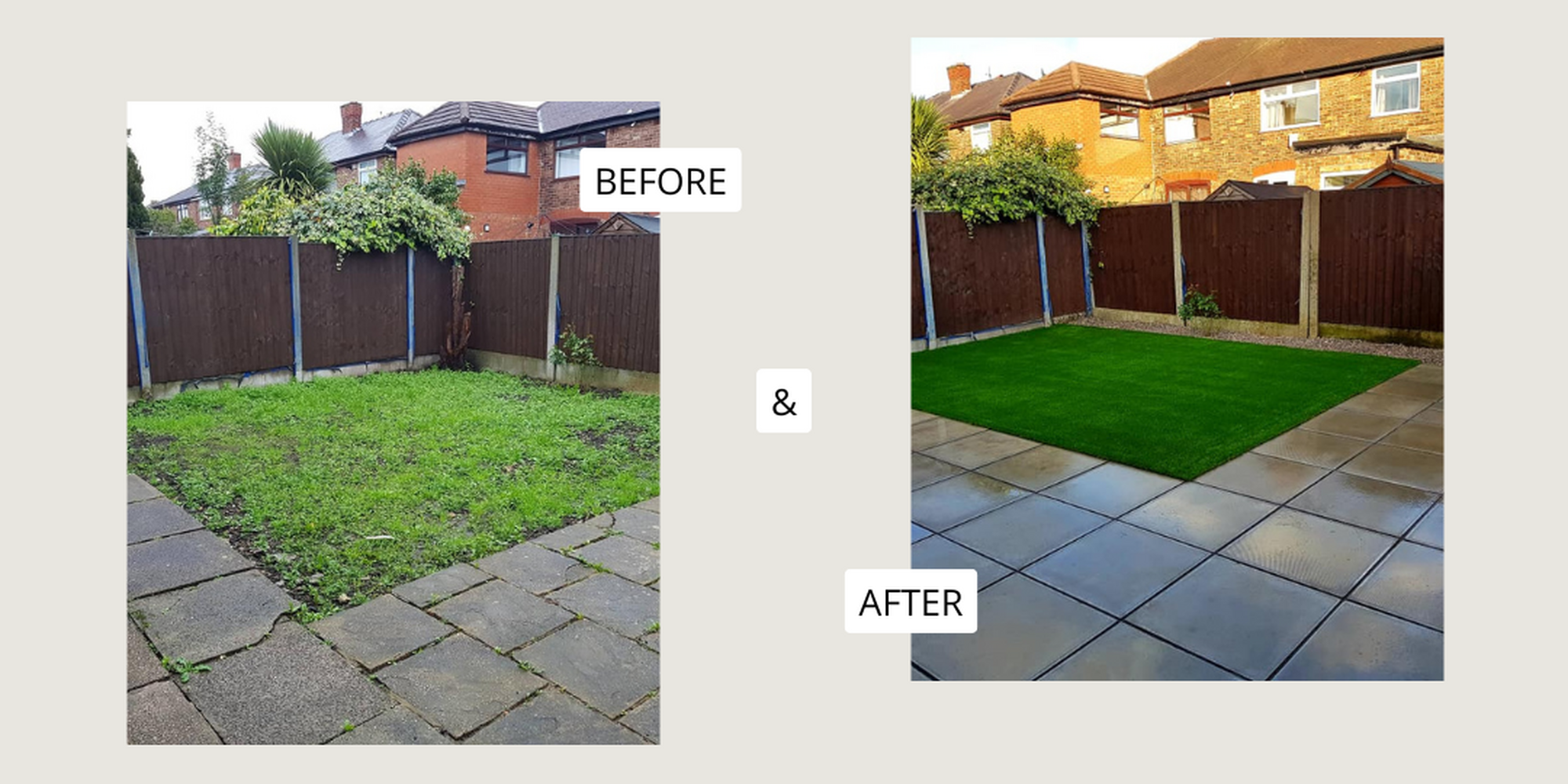 Before and after: transform your garden with artificial grass