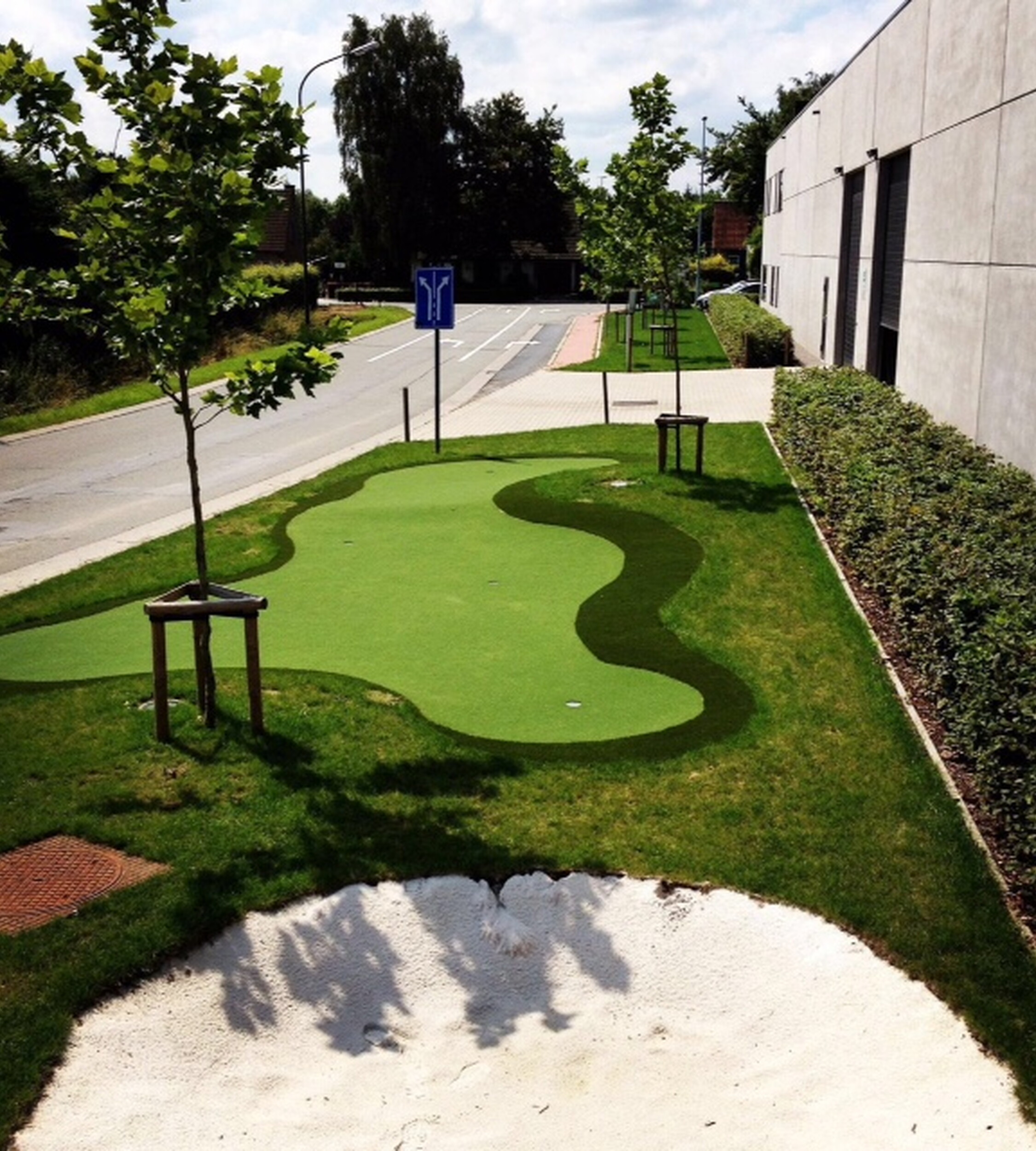 Artificial grass golf greens