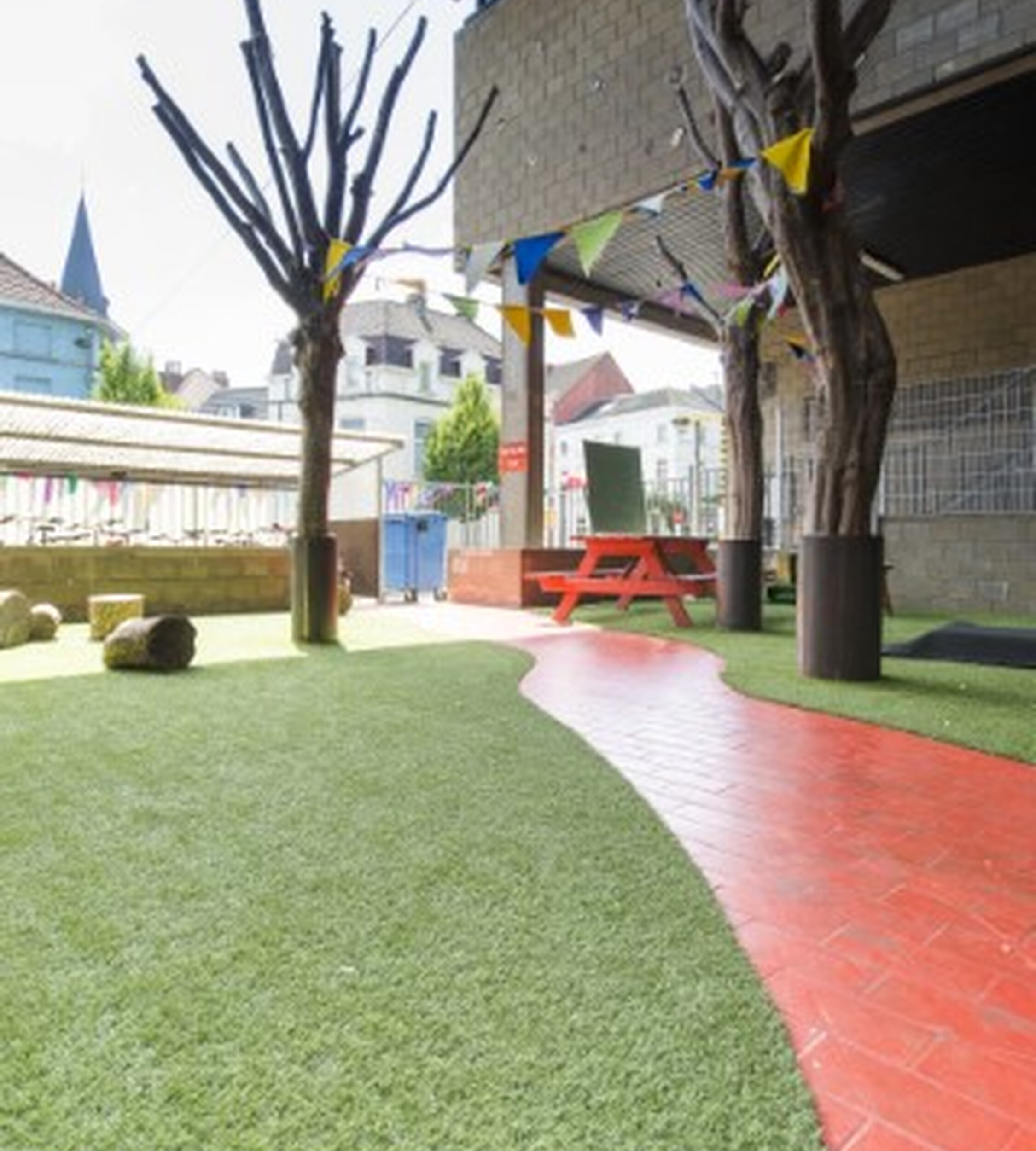 Durable artificial grass for schools