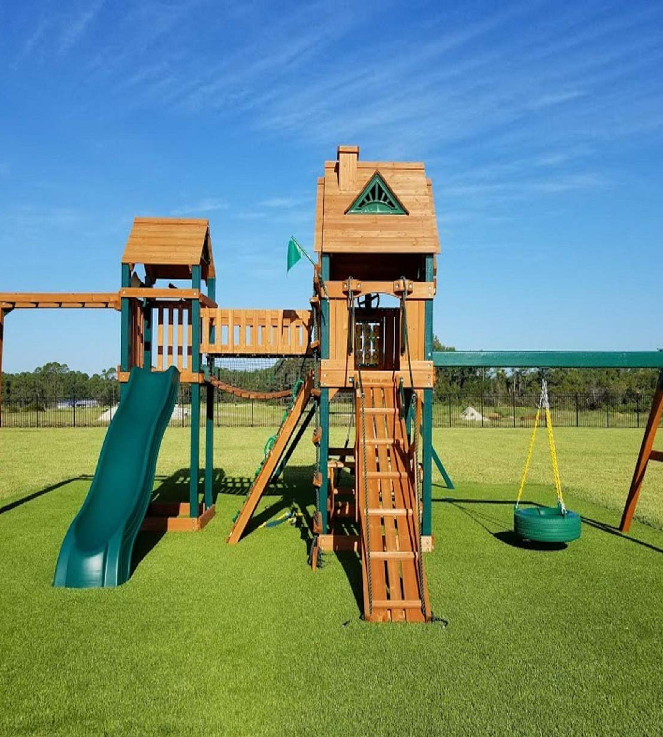 Artificial grass for safe and durable playgrounds