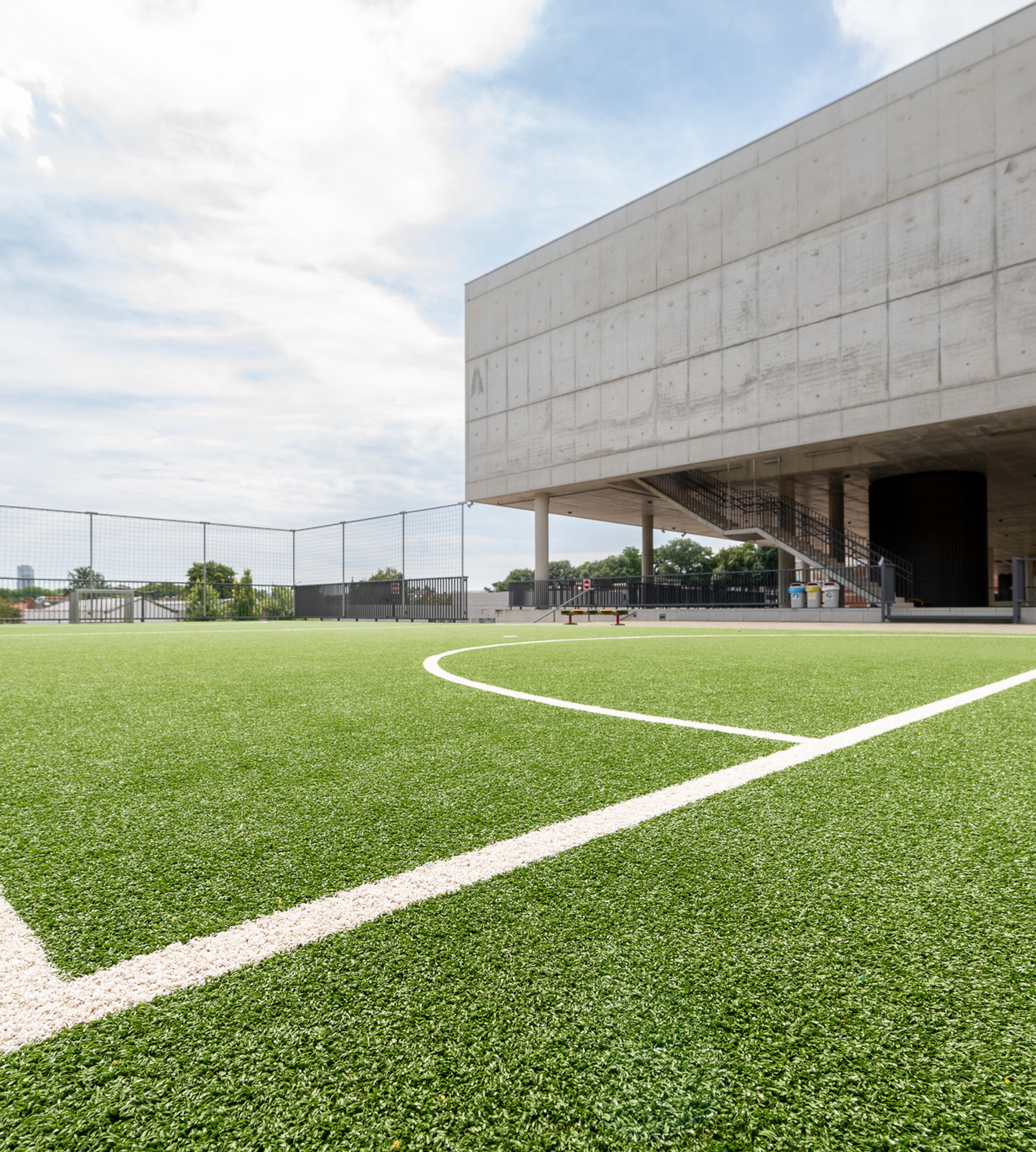 Durable artificial grass for schools