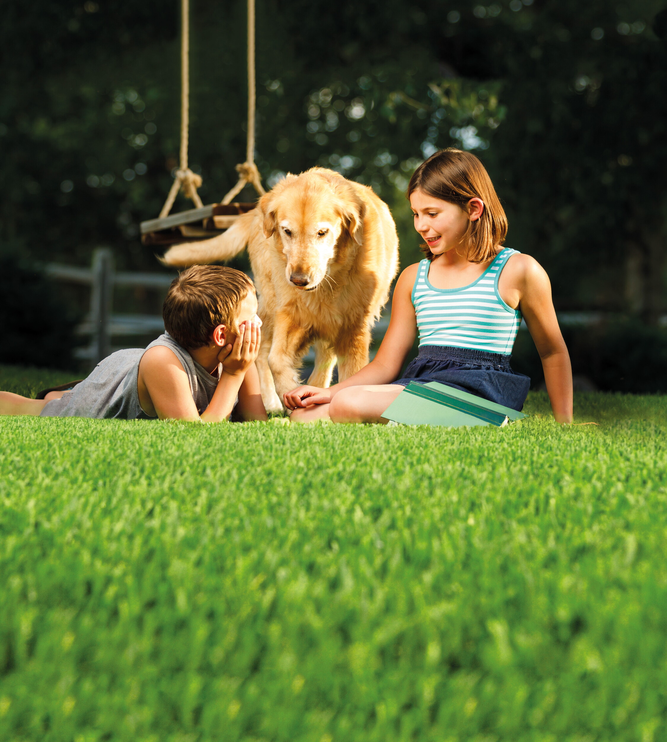 Artificial grass safe for children and pets to play on